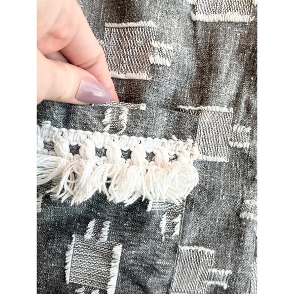 70s Grey & White Slub Knit Fringe Set - Picture 4 of 16